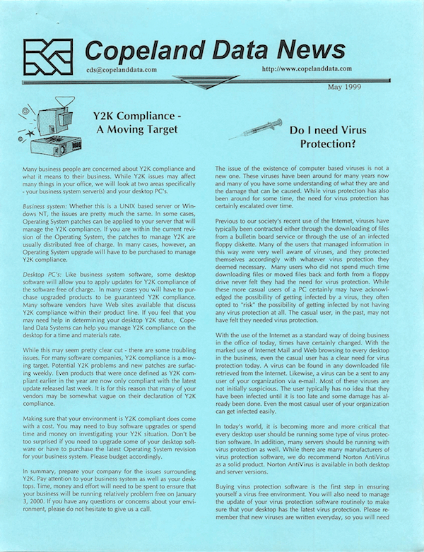 Copeland technology newsletter