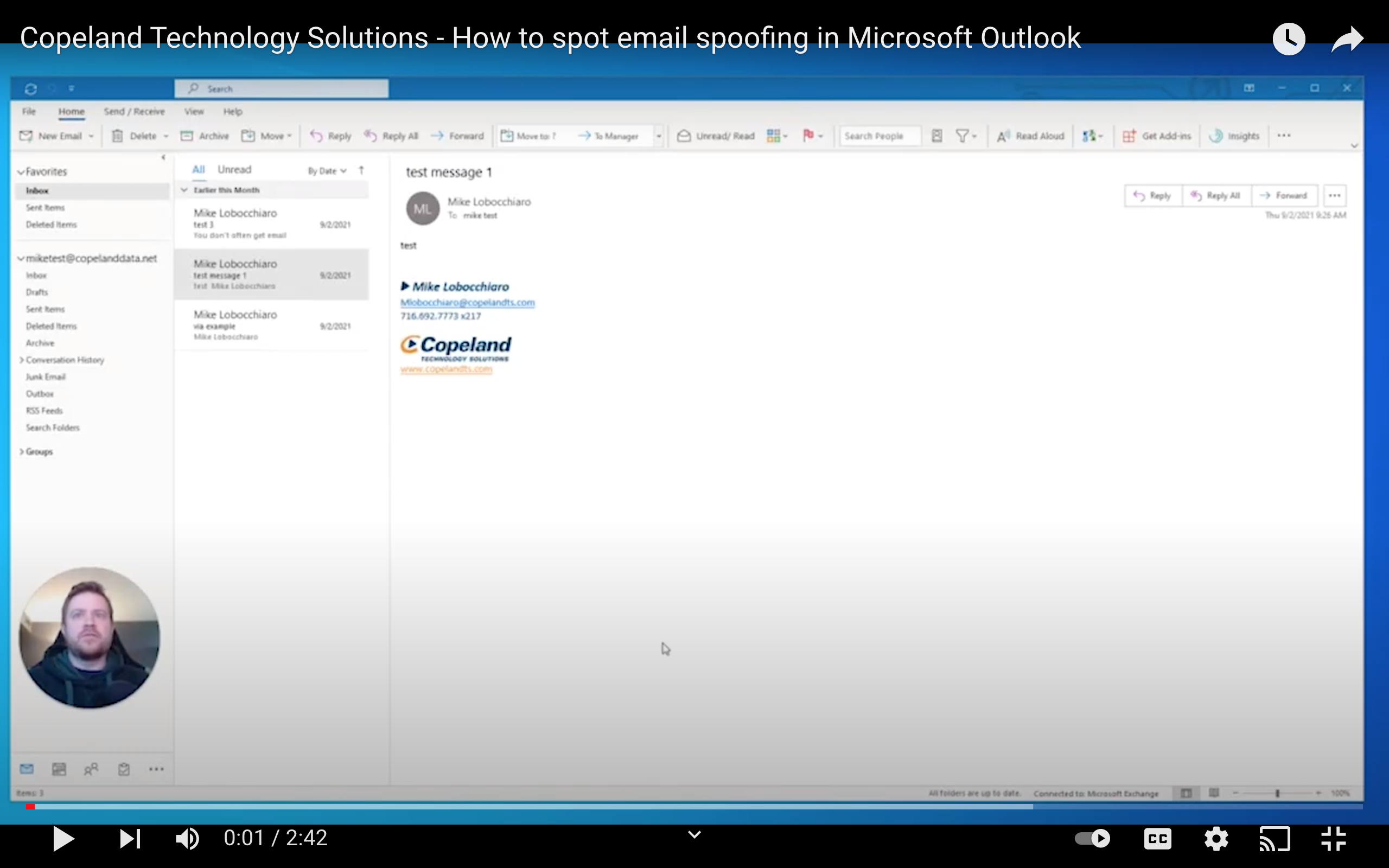 How To Spot Email Spoofing In Microsoft Outlook Copeland Technology 